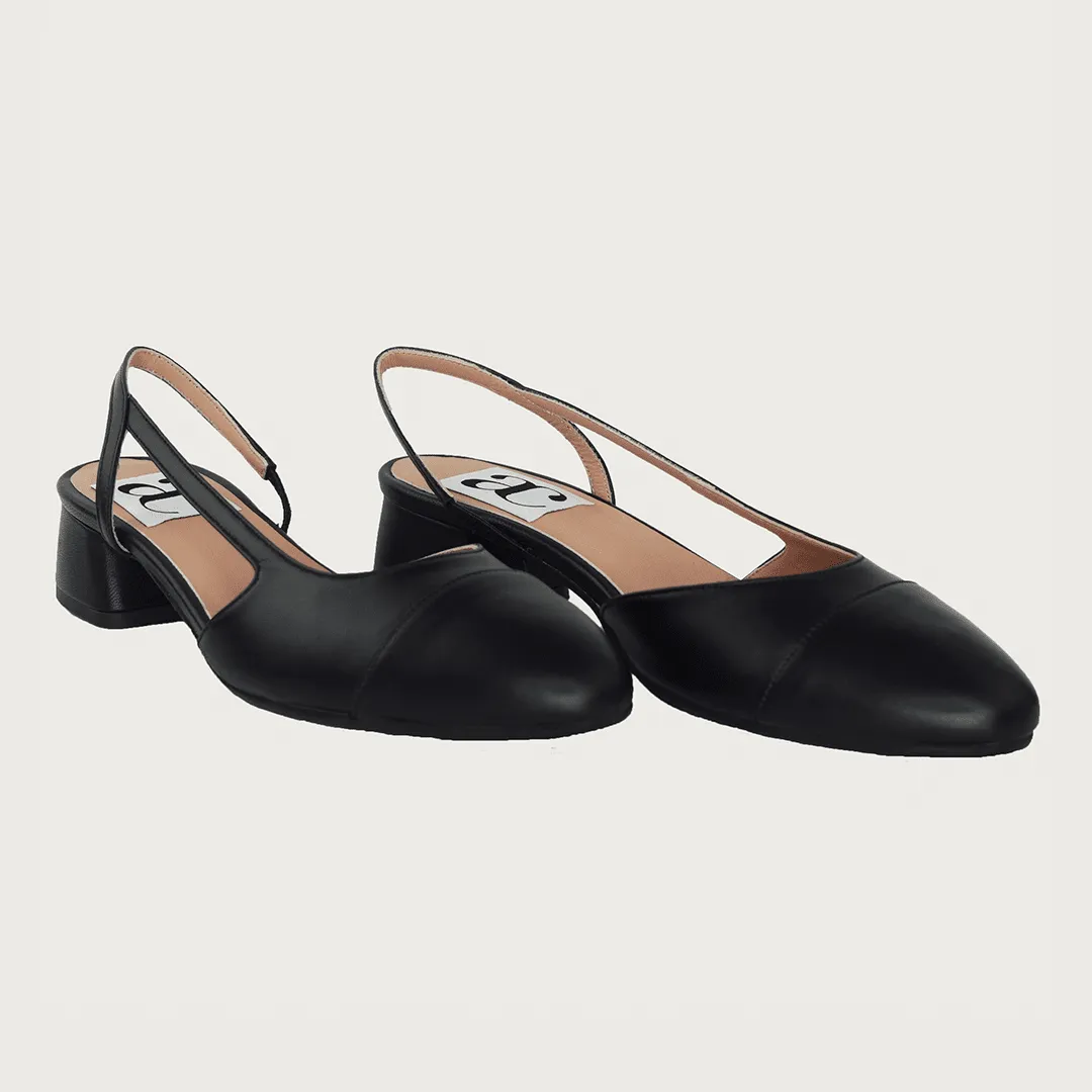 Chloe 30 Slingback Black-Black Leather
