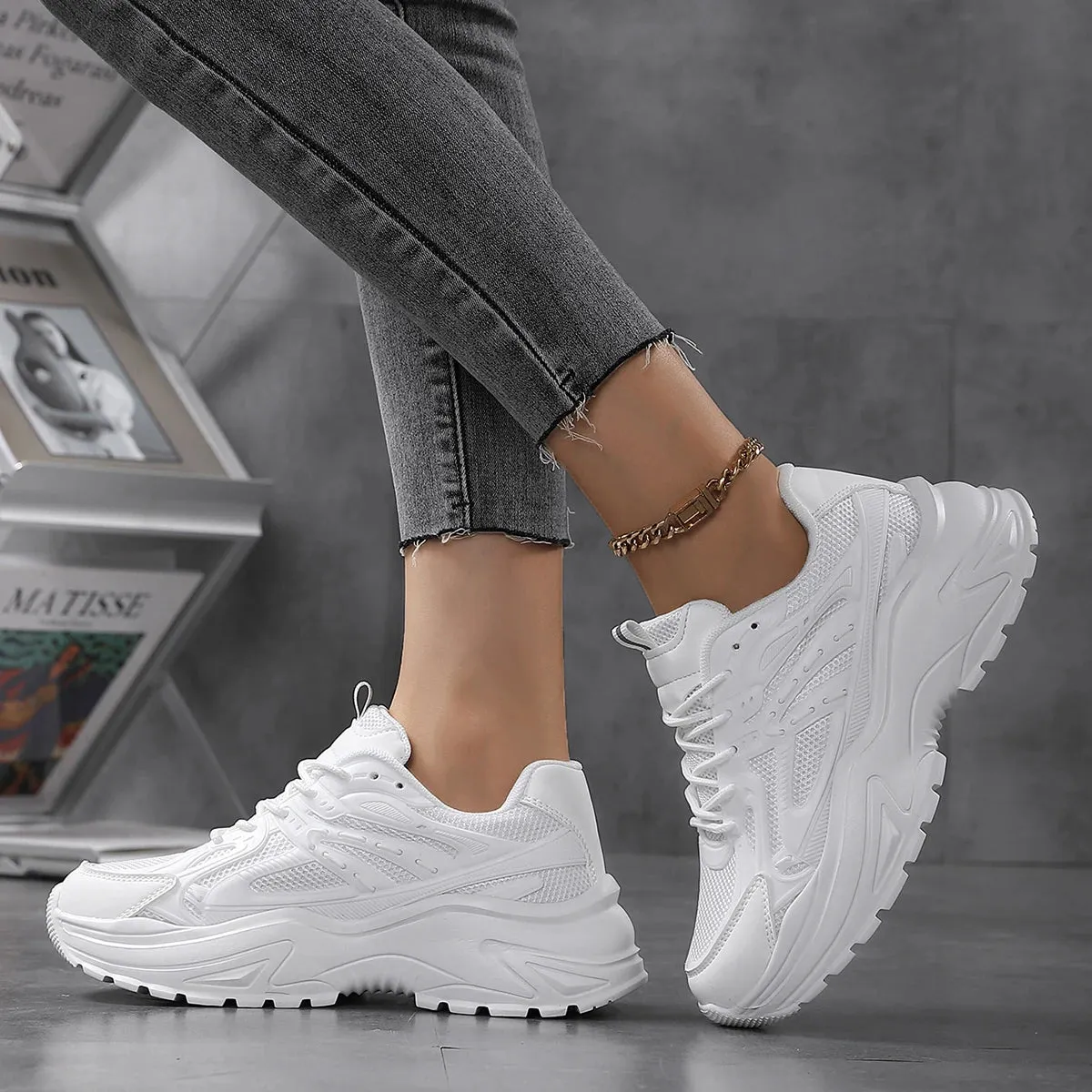 Chunky Mesh Sneakers