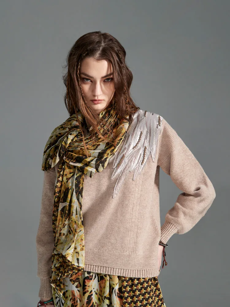 Citrine Prism Cinch-Pleated Scarf