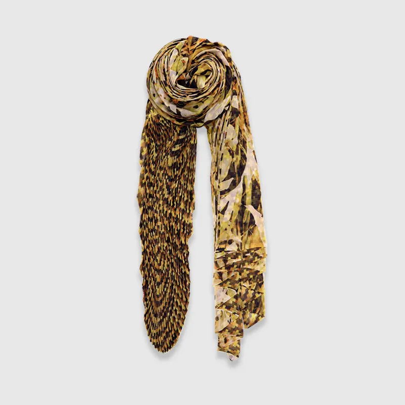 Citrine Prism Cinch-Pleated Scarf