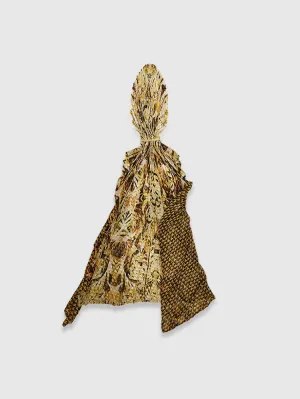Citrine Prism Cinch-Pleated Scarf