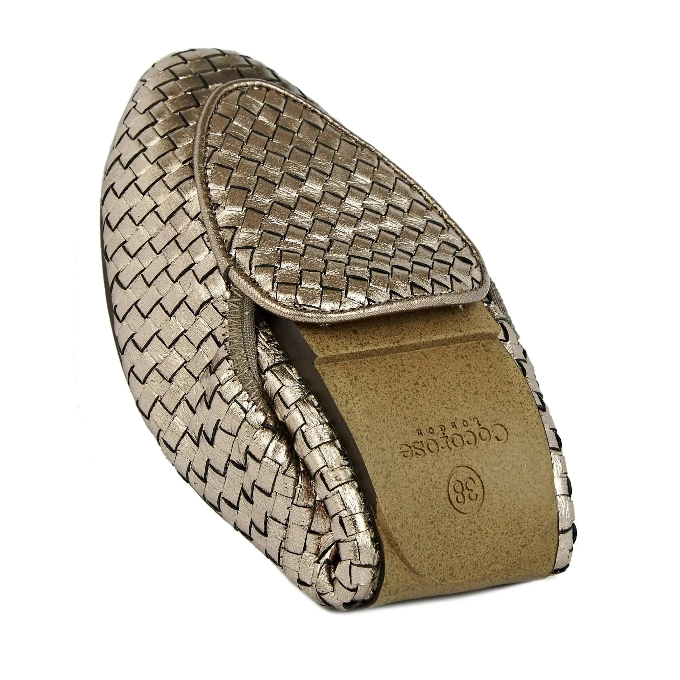Clapham - Pewter Woven Leather Loafers