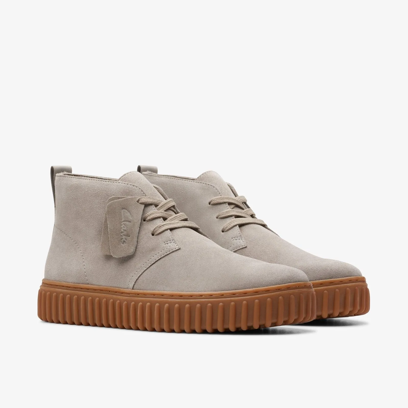 Clarks Men's Torhill DB Light Grey Suede