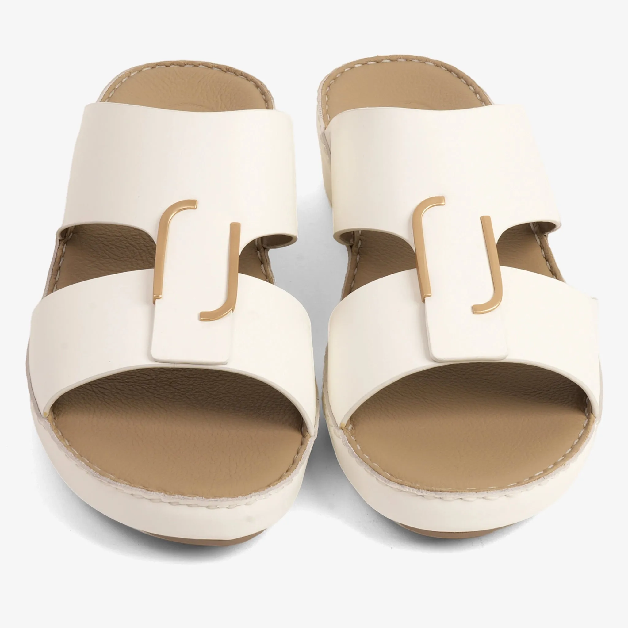 CLASSIC ARABIC NAPPA PUCCINI SANDALS OPTICAL WHITE