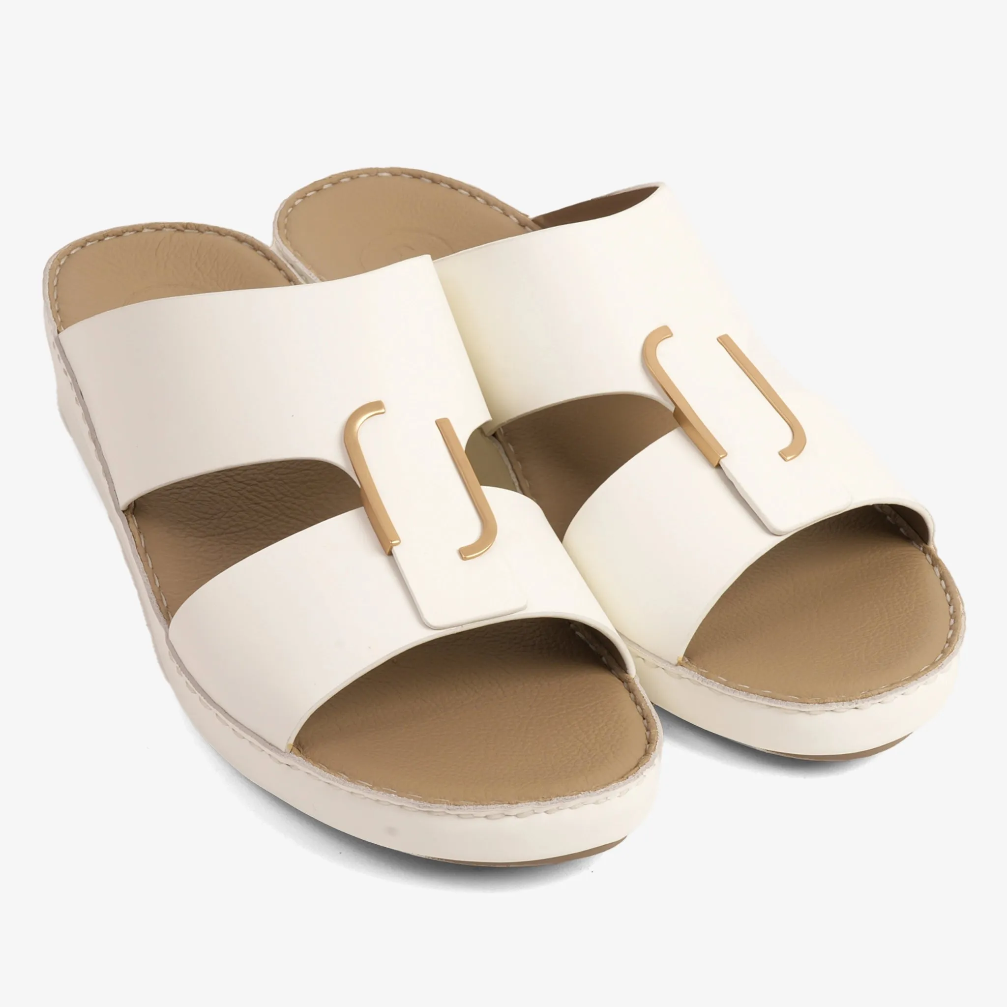 CLASSIC ARABIC NAPPA PUCCINI SANDALS OPTICAL WHITE