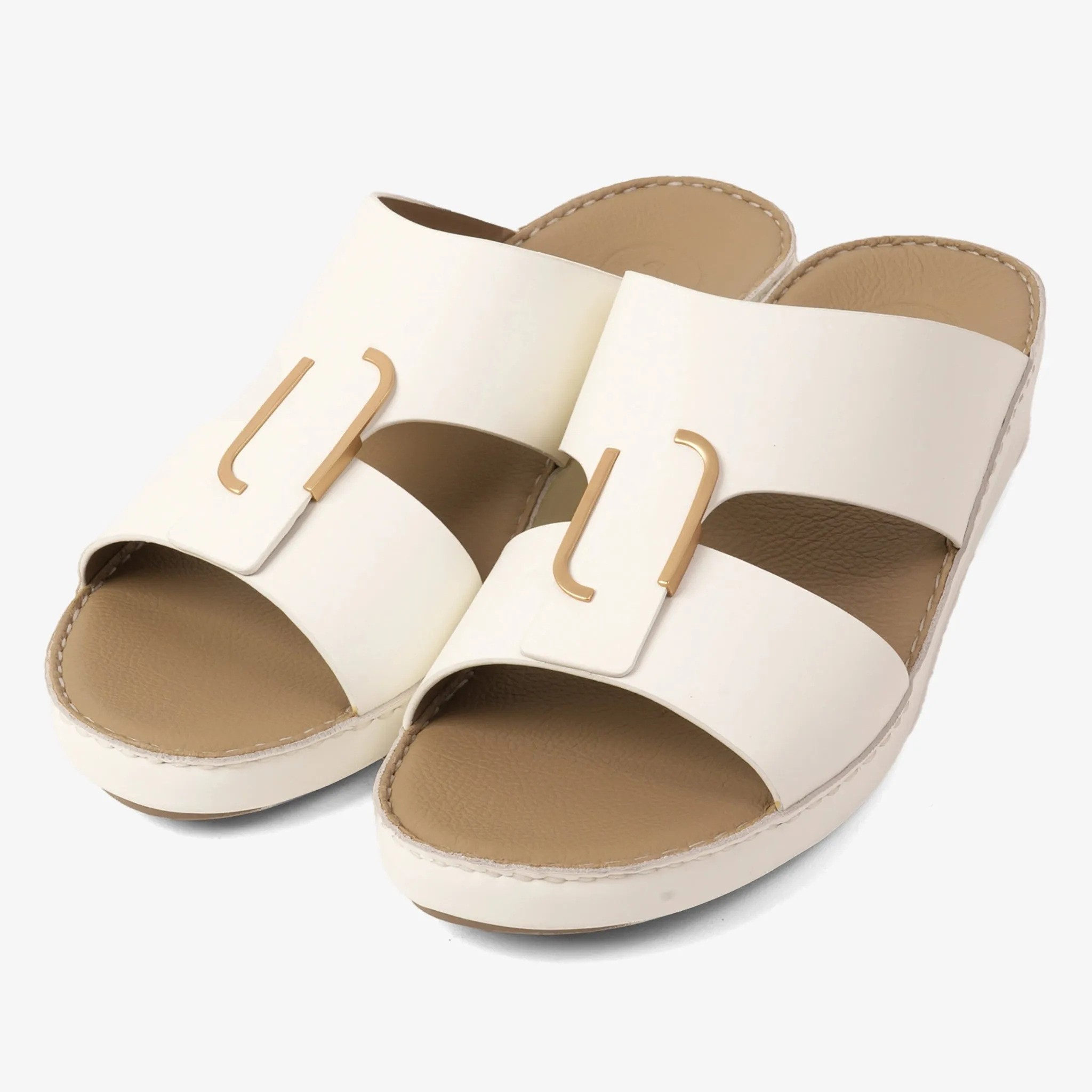 CLASSIC ARABIC NAPPA PUCCINI SANDALS OPTICAL WHITE