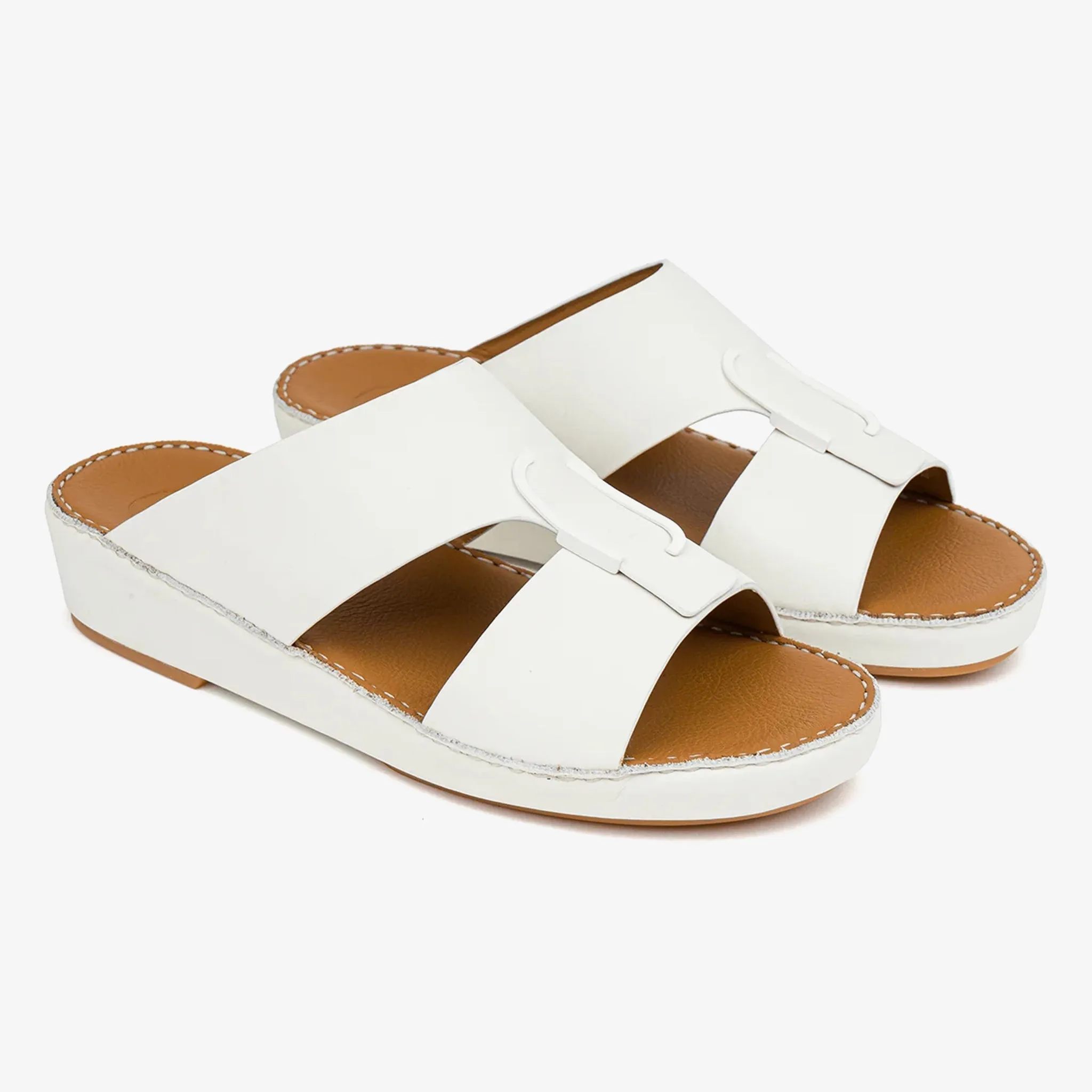 CLASSIC ARABIC NAPPA PUCCINI SANDALS WHITE