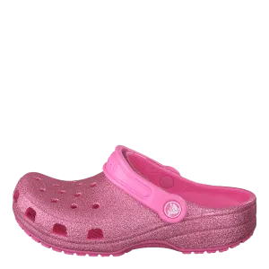 Classic Glitter Clog Kids Pink Lemonade