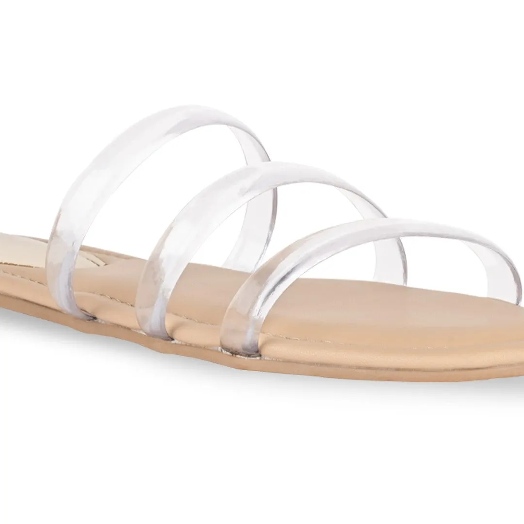 Clear Strappy Flats