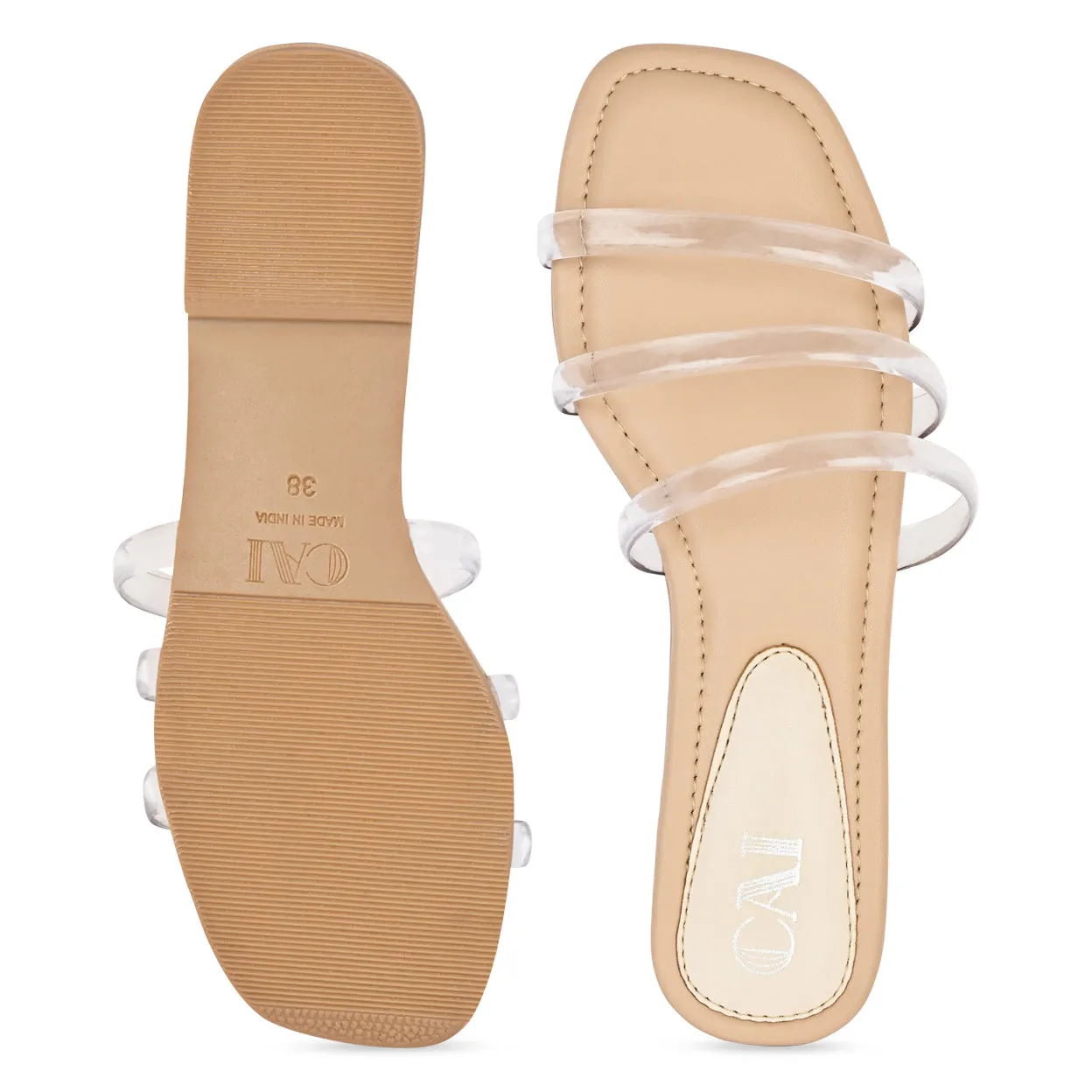 Clear Strappy Flats