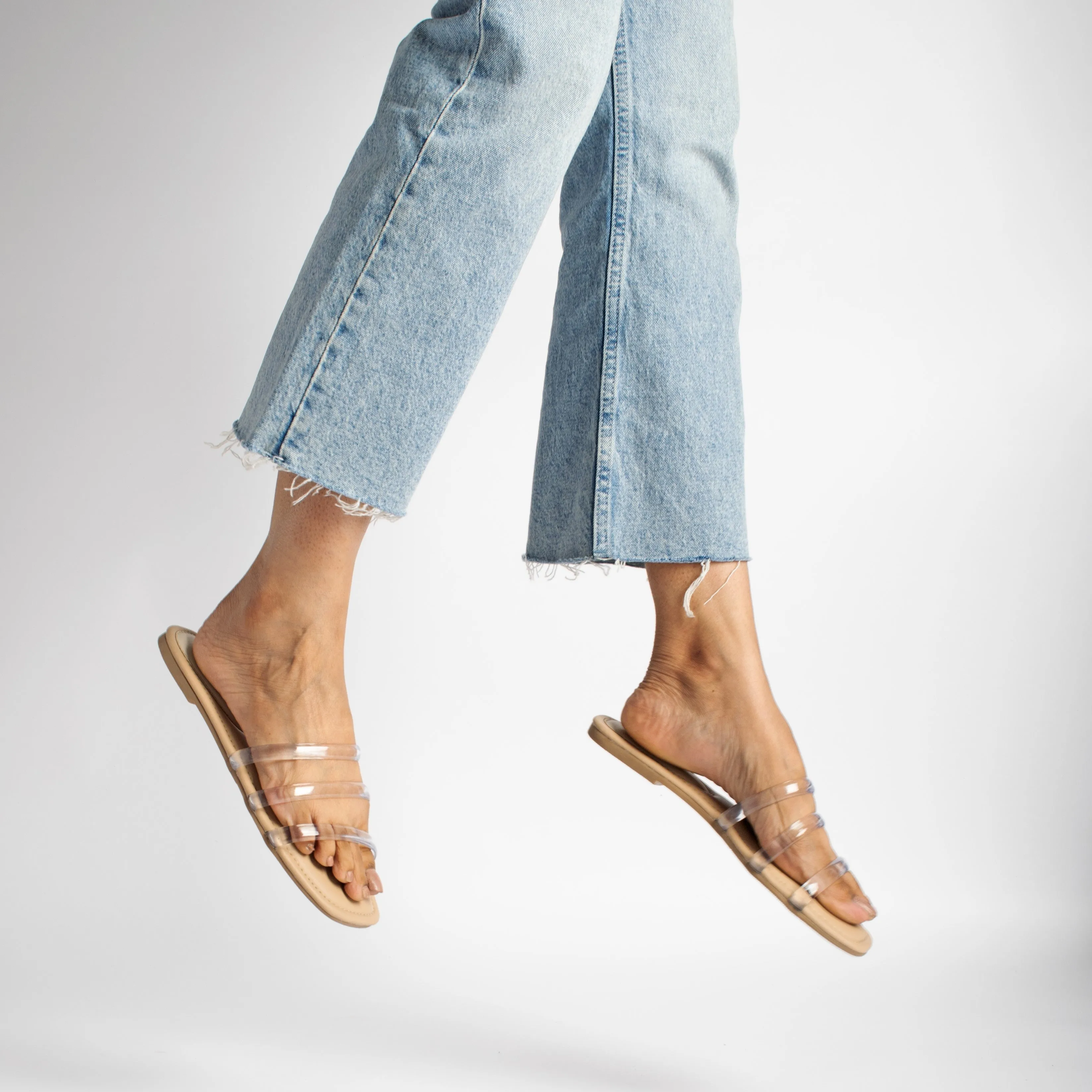 Clear Strappy Flats