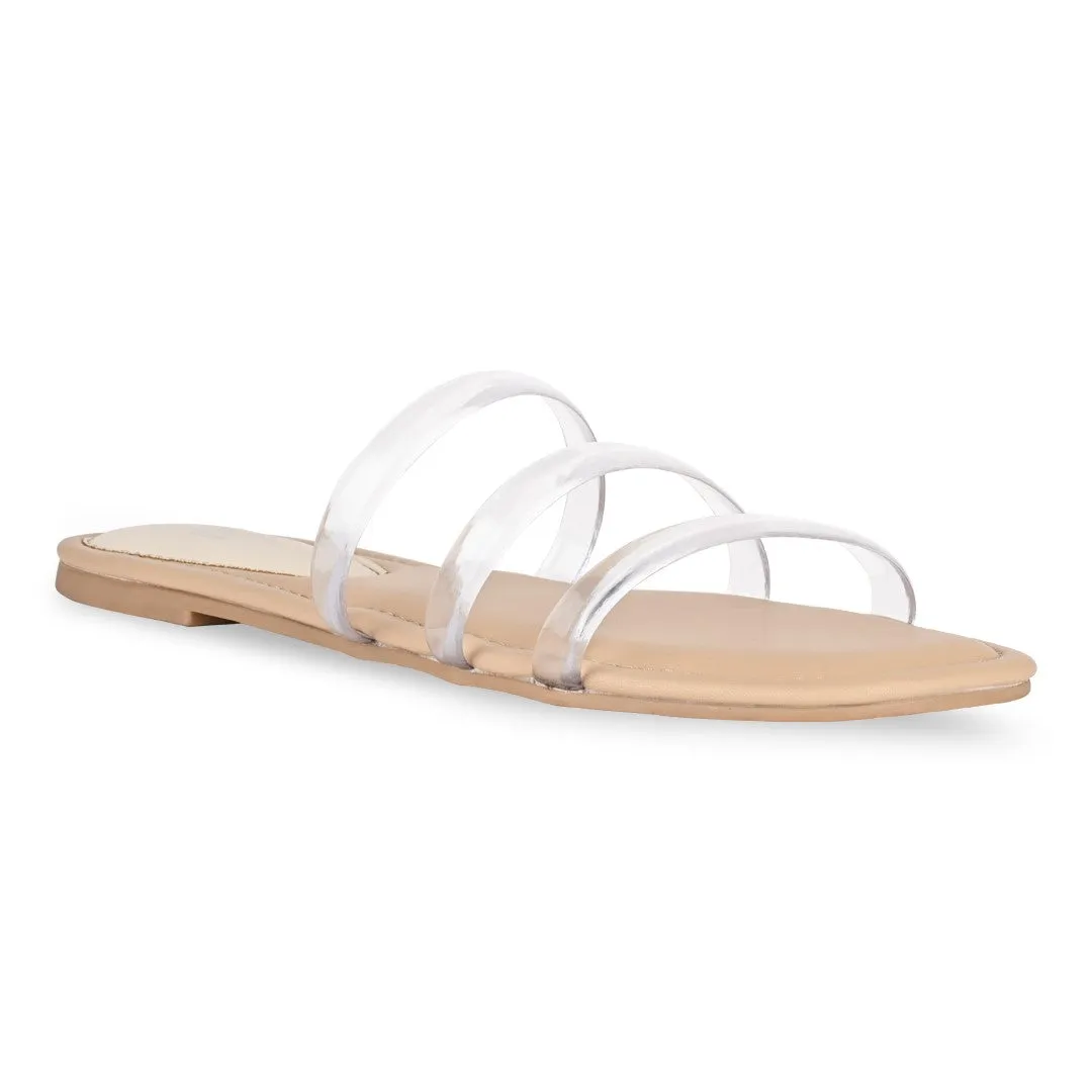 Clear Strappy Flats