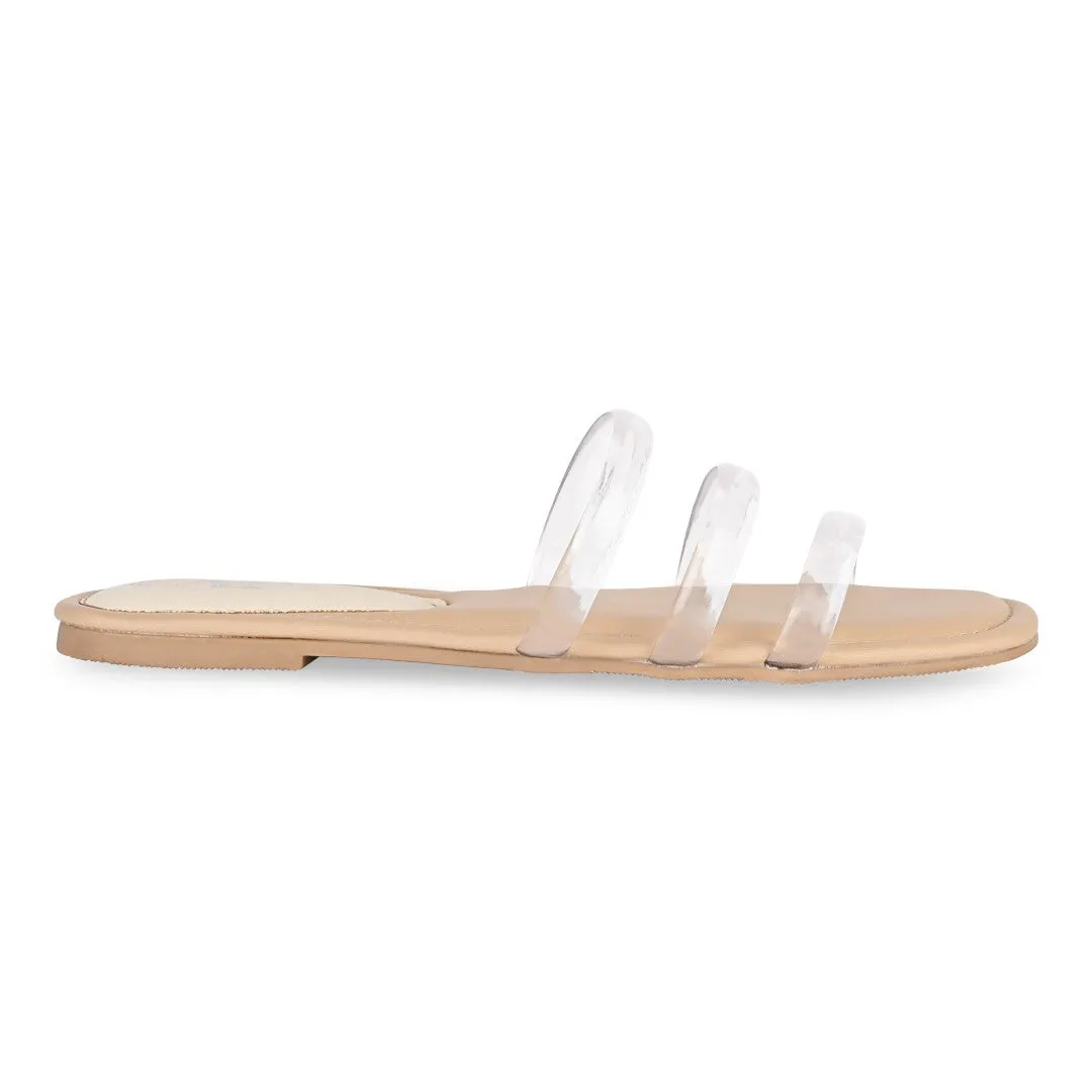 Clear Strappy Flats