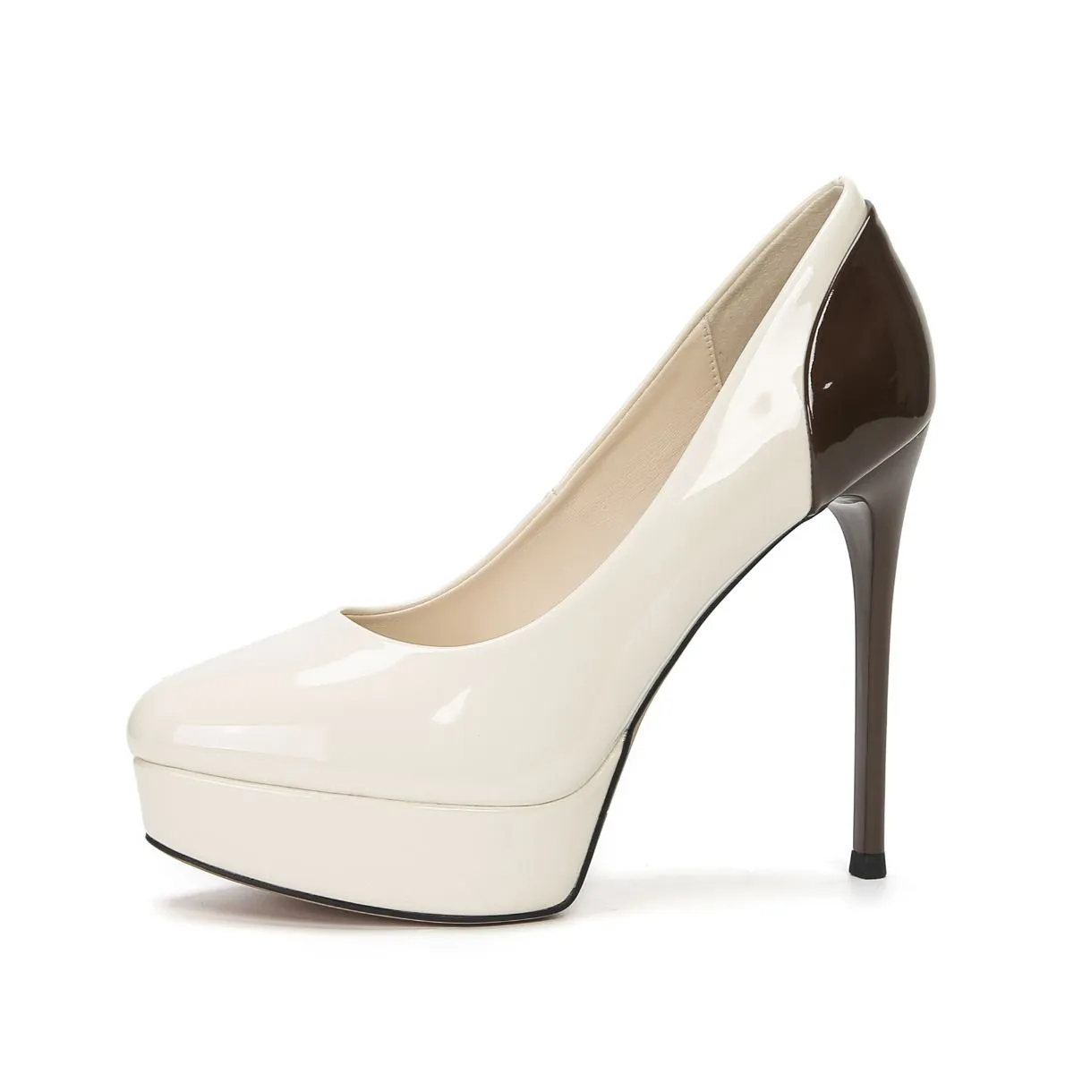 Contrast Platform Point Toe Stiletto Pumps