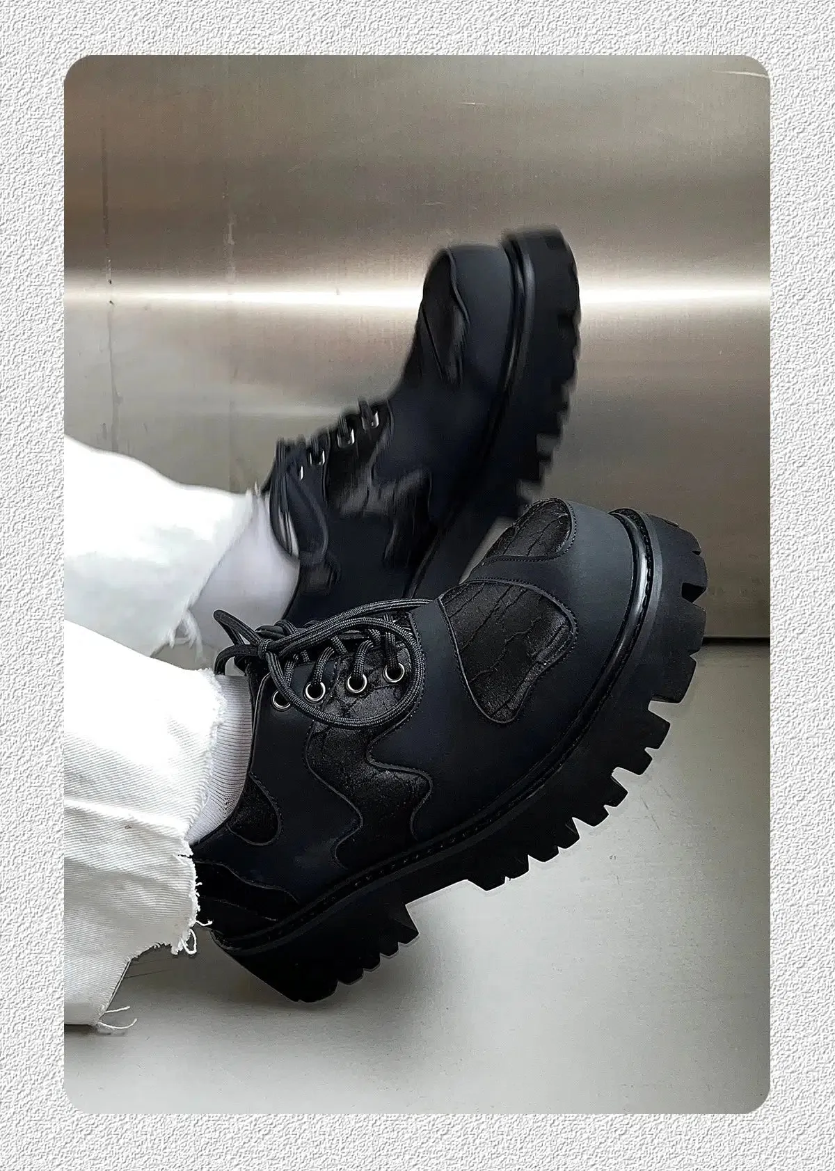 Cracked Leather Sneakers