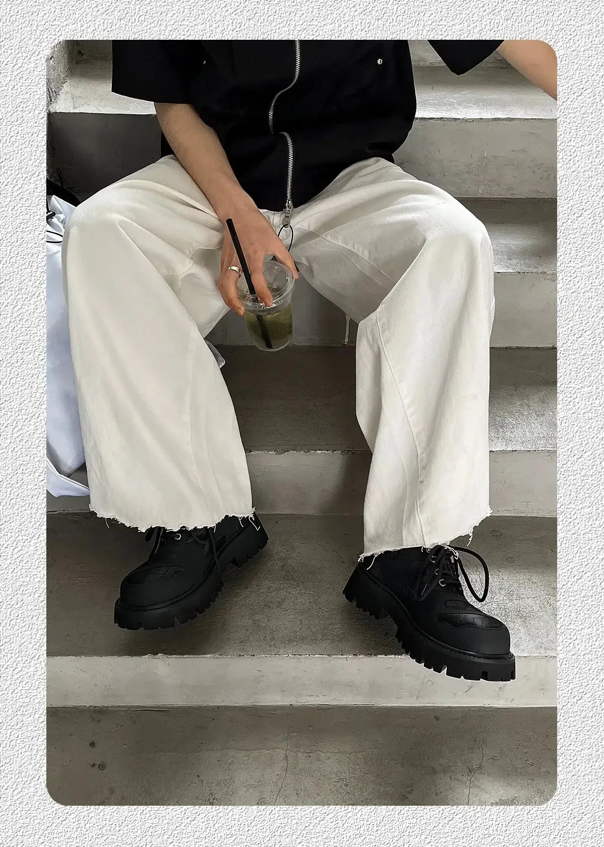 Cracked Leather Sneakers