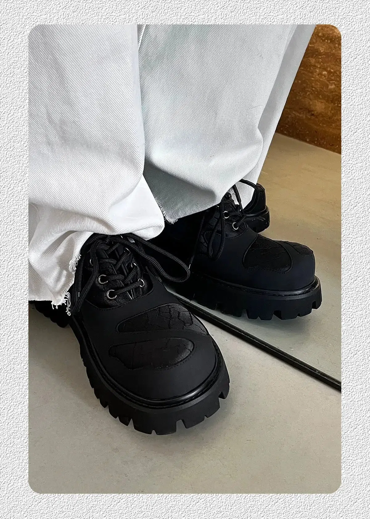 Cracked Leather Sneakers