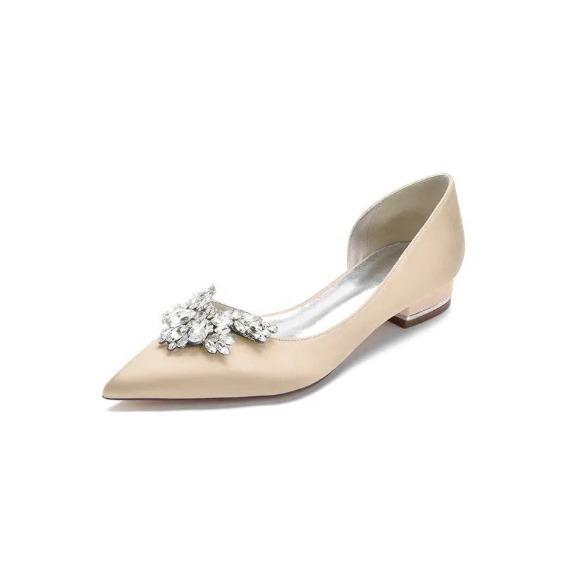 Crystal Pointed Toe Flats