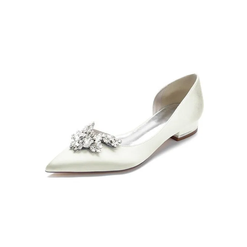 Crystal Pointed Toe Flats