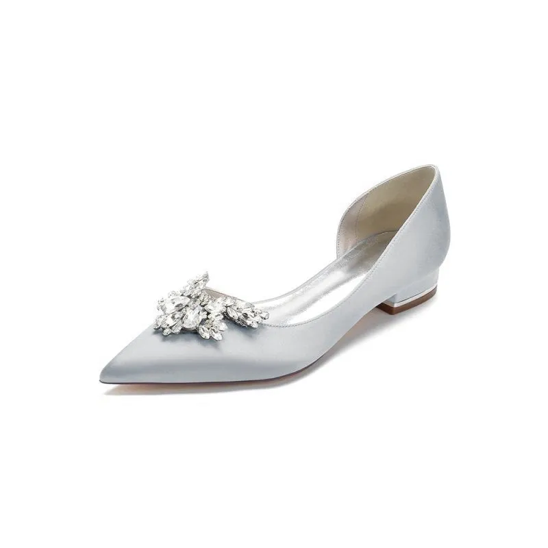Crystal Pointed Toe Flats