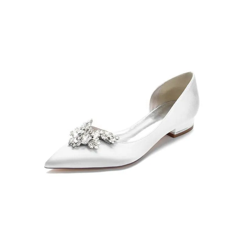 Crystal Pointed Toe Flats