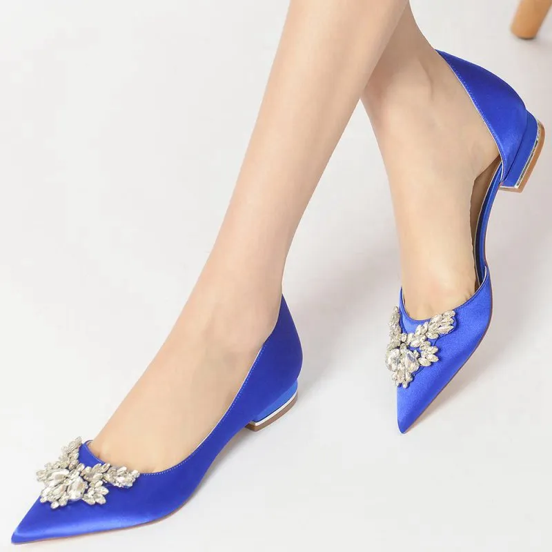Crystal Pointed Toe Flats