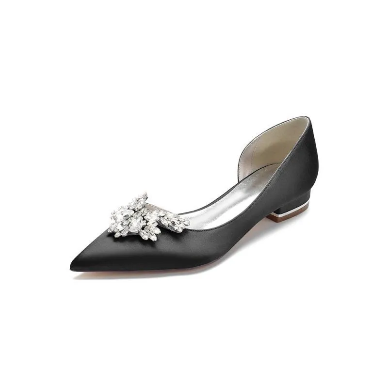Crystal Pointed Toe Flats