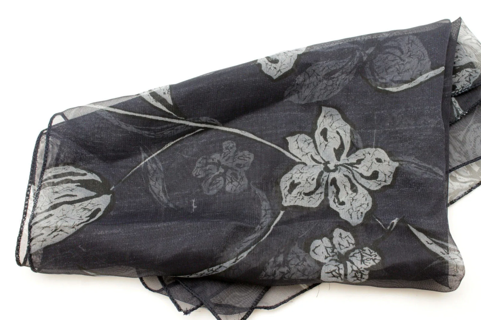 Dark Green Brown Navy Blue Small Neck Soft Scarf Fabric Flower Pocket Square