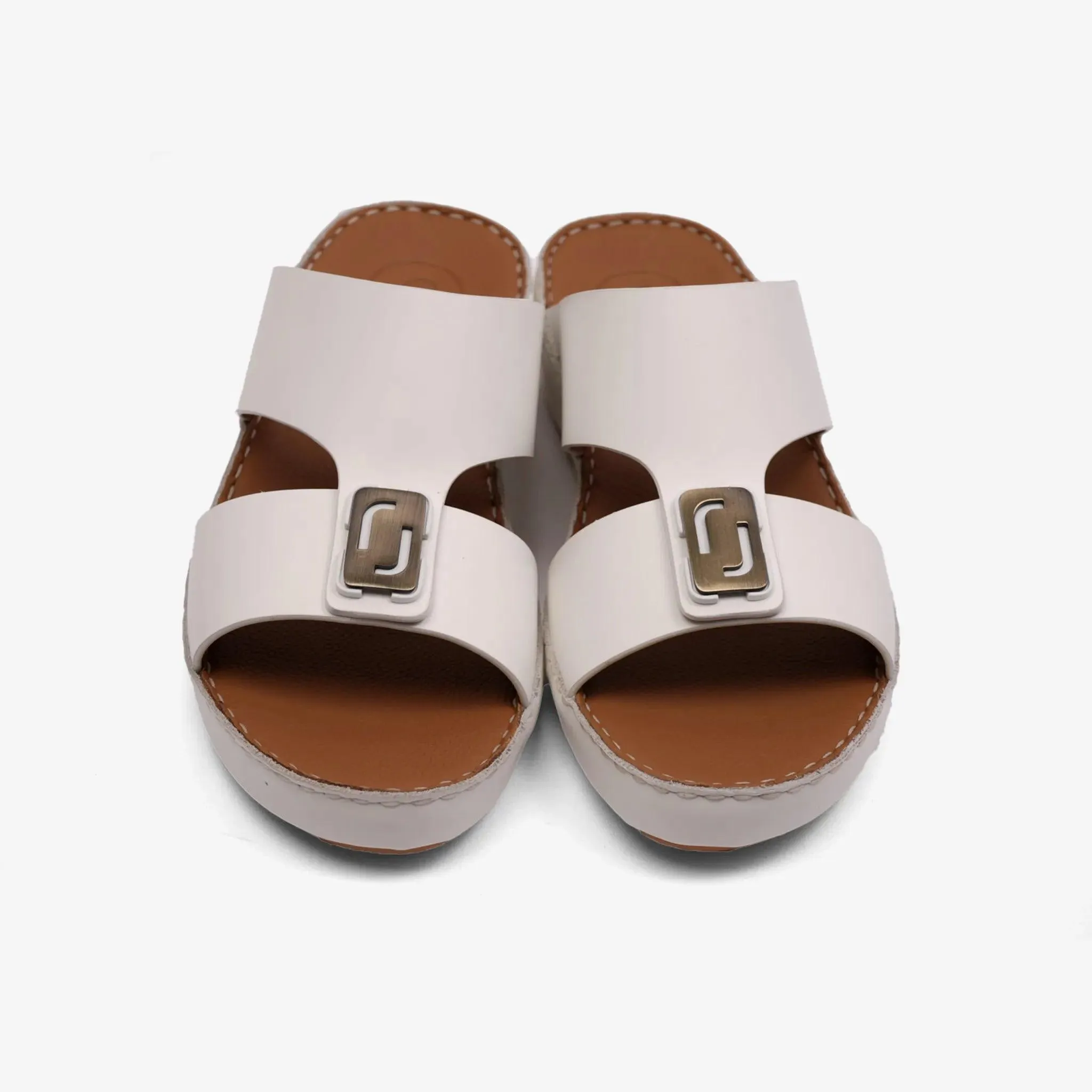 DAVINCI TIMELESS MATT ARABIC SANDALS WHITE