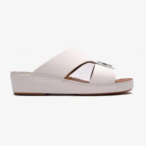 DAVINCI TIMELESS MATT ARABIC SANDALS WHITE