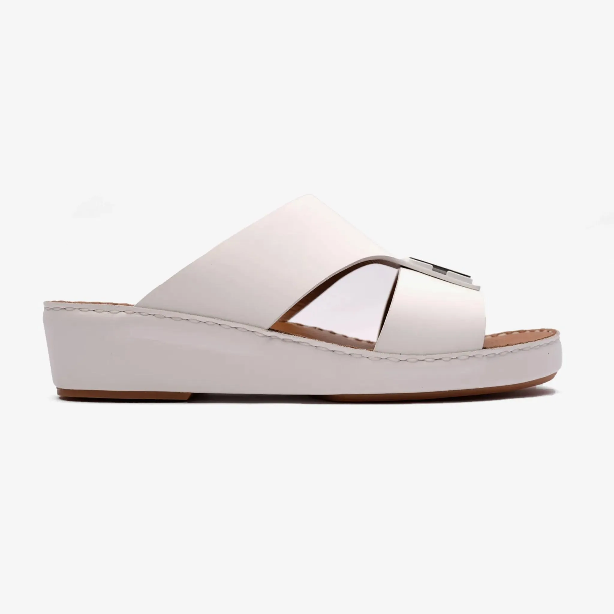 DAVINCI TIMELESS MATT ARABIC SANDALS WHITE