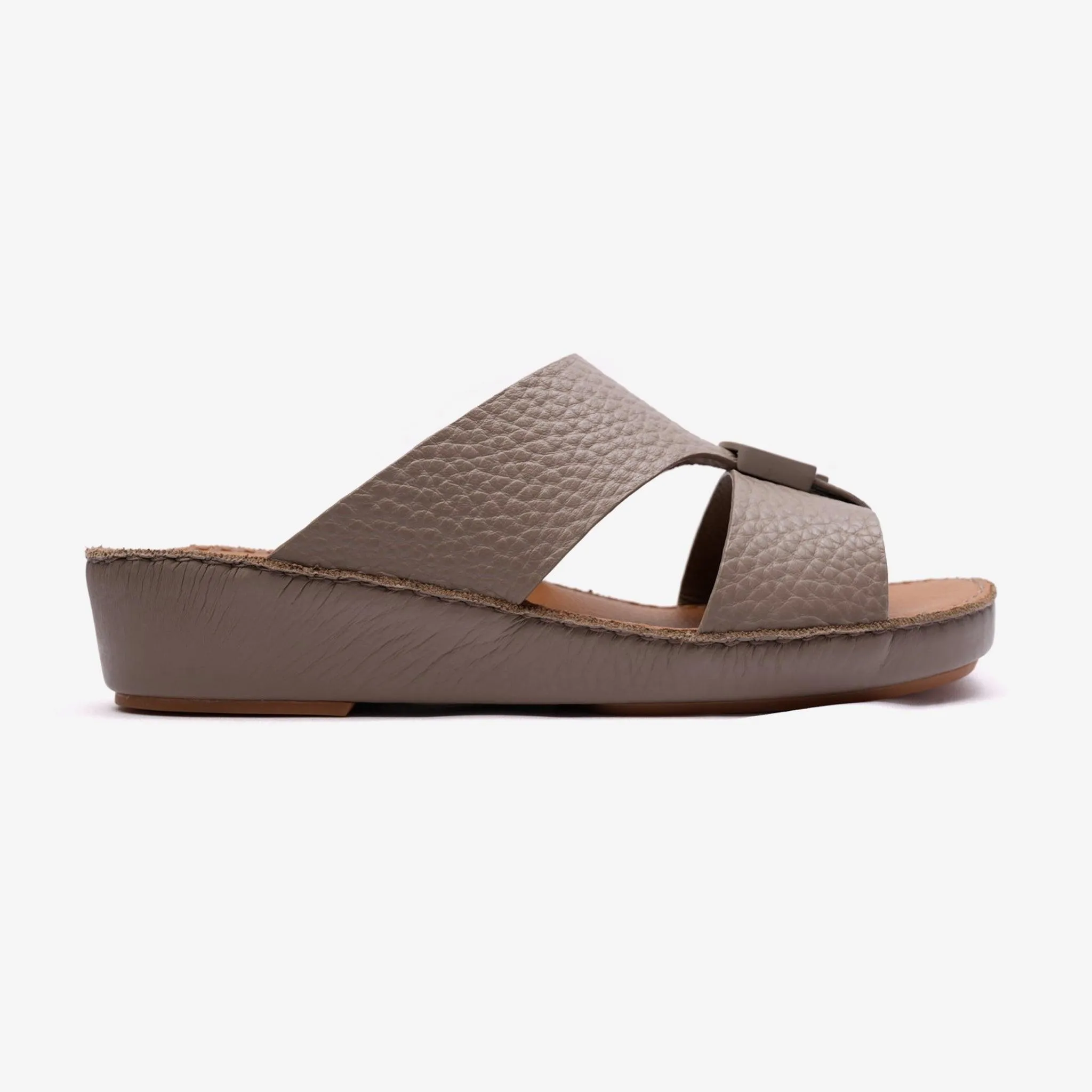 DAVINCI TIMELESS UNLINED HAMMERED CLASSIC ARABIC SANDALS TAUPE