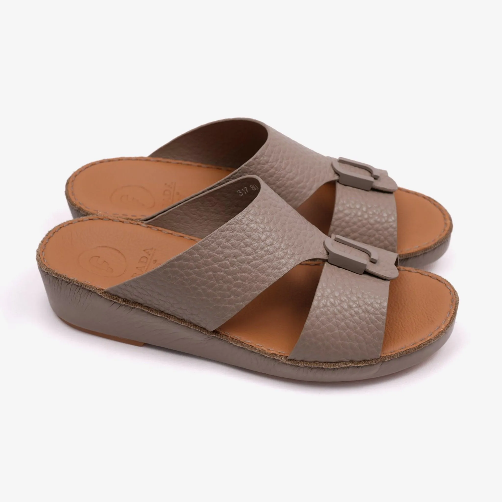 DAVINCI TIMELESS UNLINED HAMMERED CLASSIC ARABIC SANDALS TAUPE