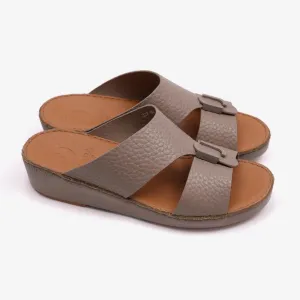 DAVINCI TIMELESS UNLINED HAMMERED CLASSIC ARABIC SANDALS TAUPE