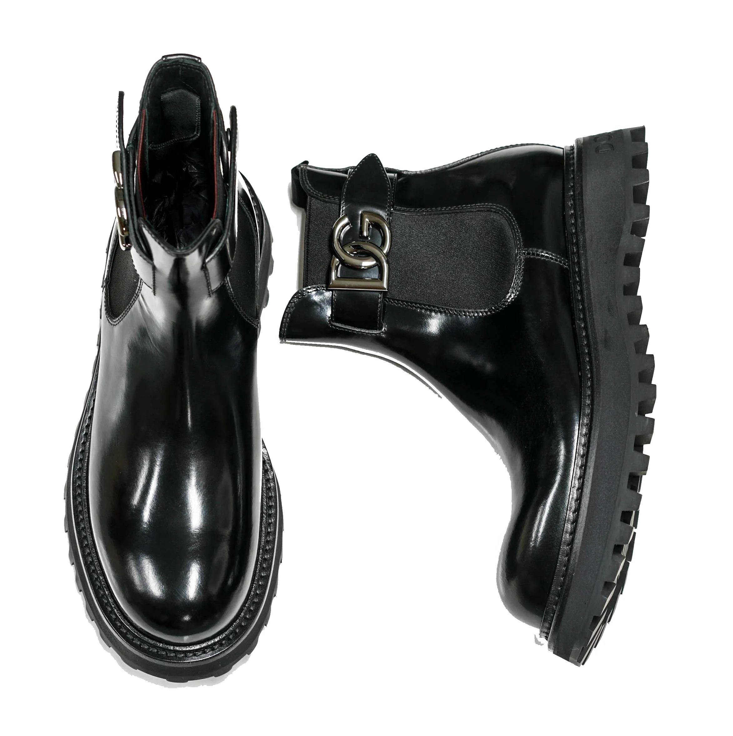 Dolce & Gabbana Men's Black Leather Beatles Boot A60371 50% off