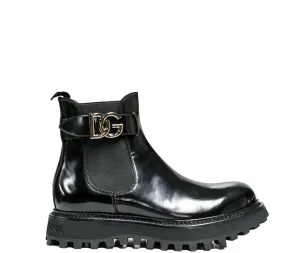 Dolce & Gabbana Men's Black Leather Beatles Boot A60371 50% off