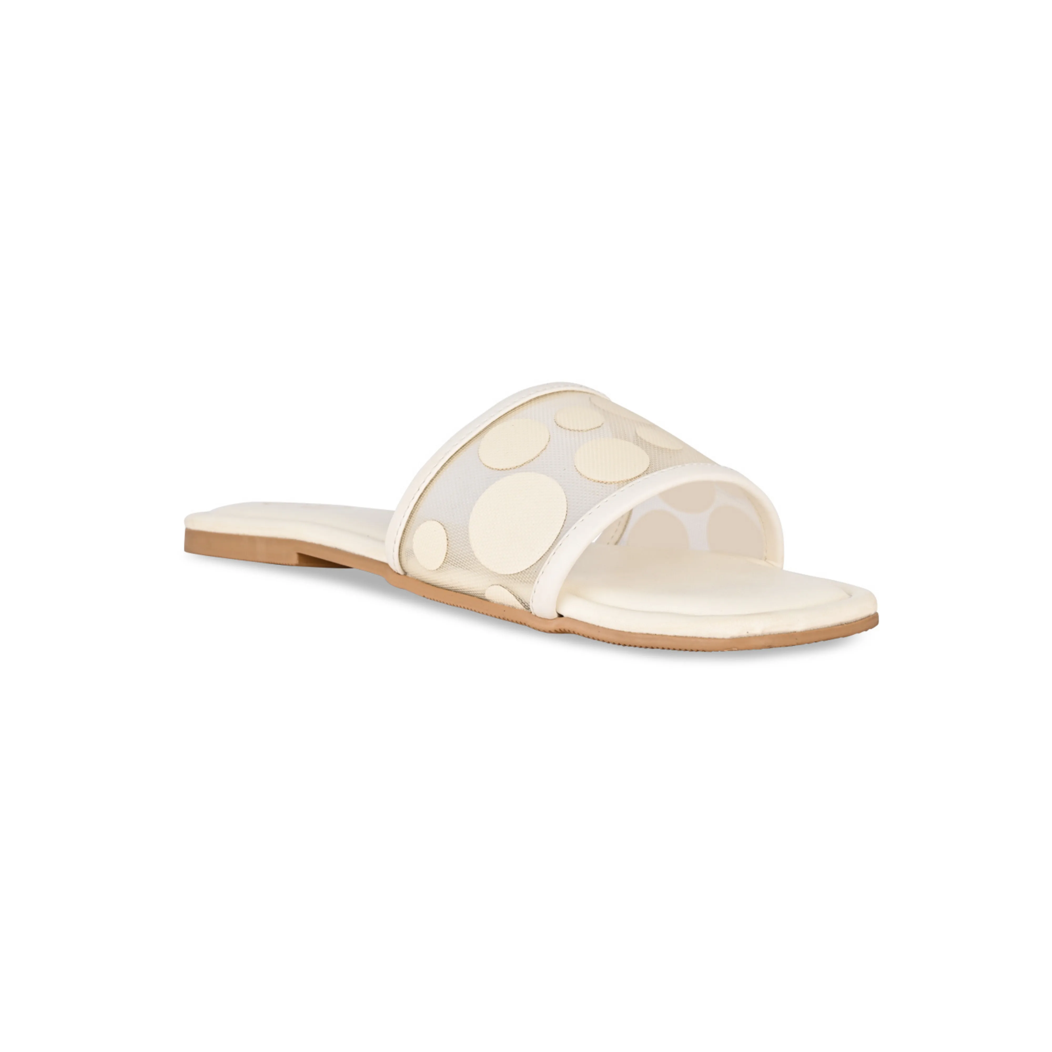 Dotty White Flats