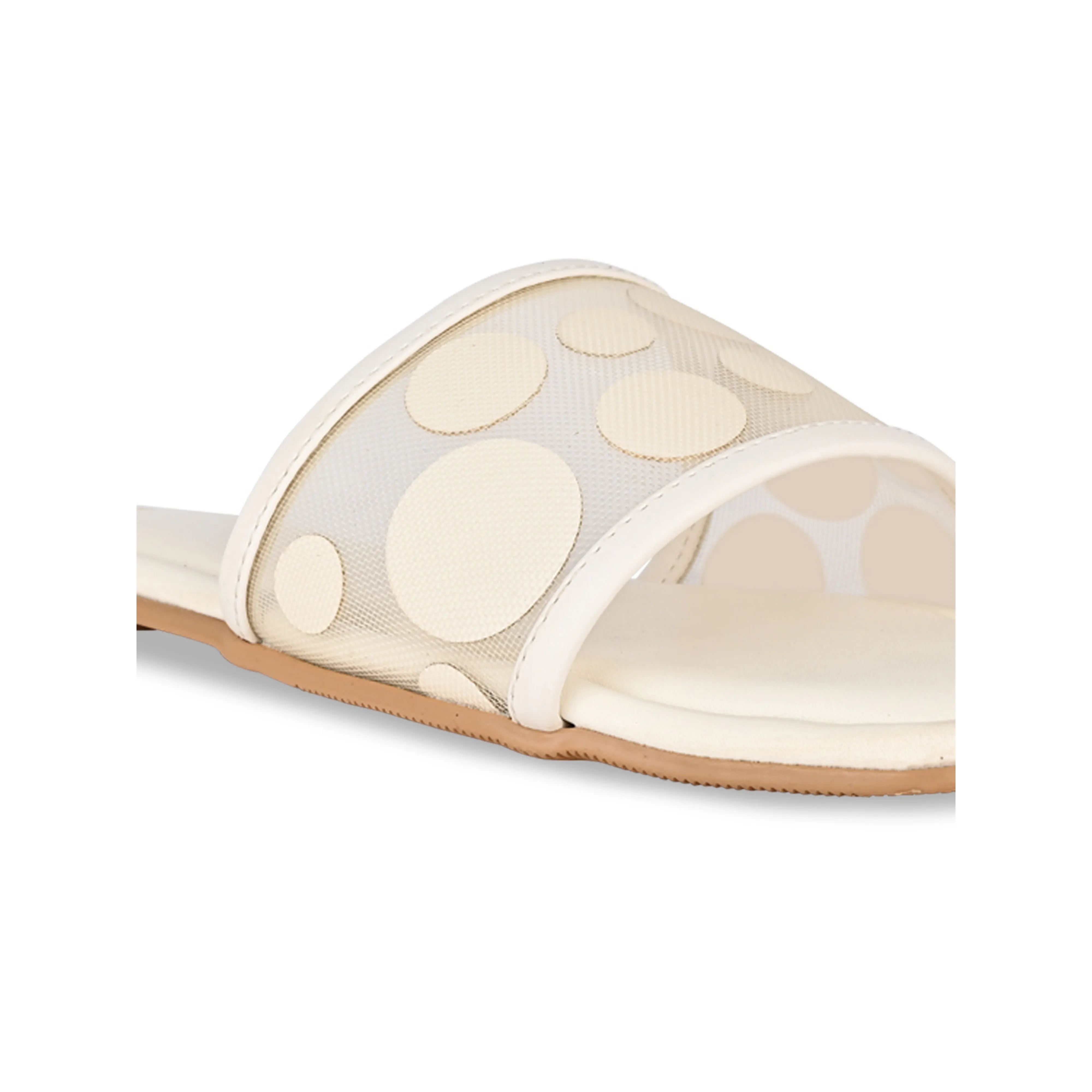 Dotty White Flats
