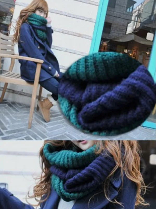 double-colored infinity scarf