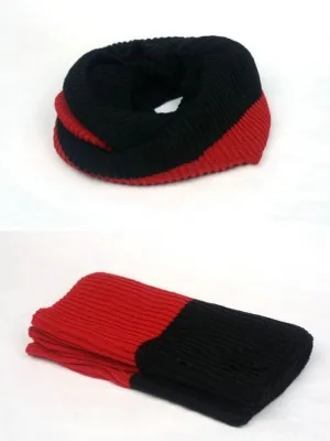 double-colored infinity scarf