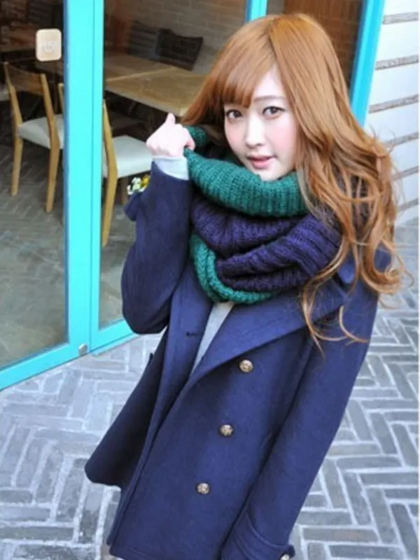 double-colored infinity scarf
