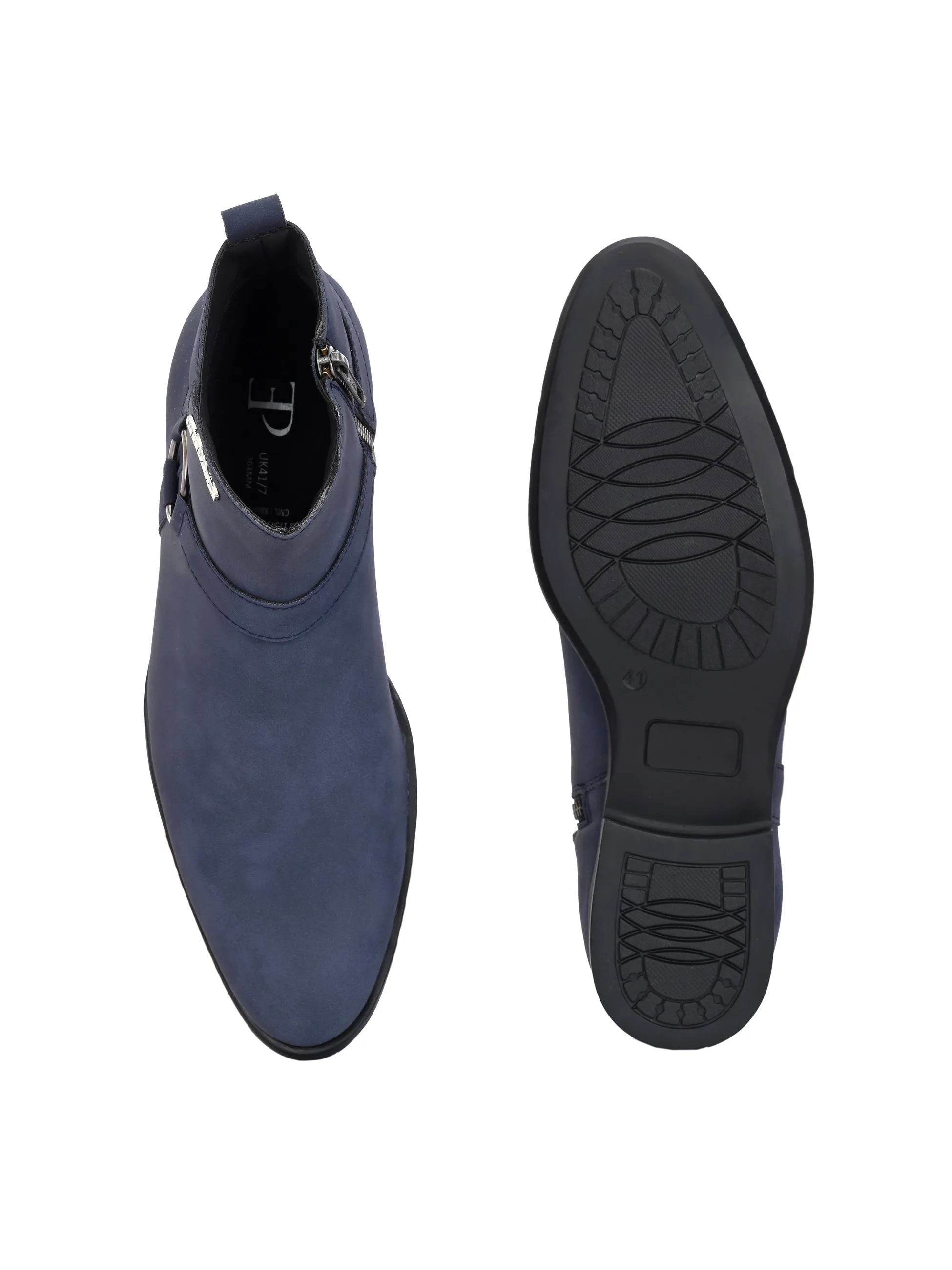 El Paso Men Faux Leather Casual Chelsea Boots