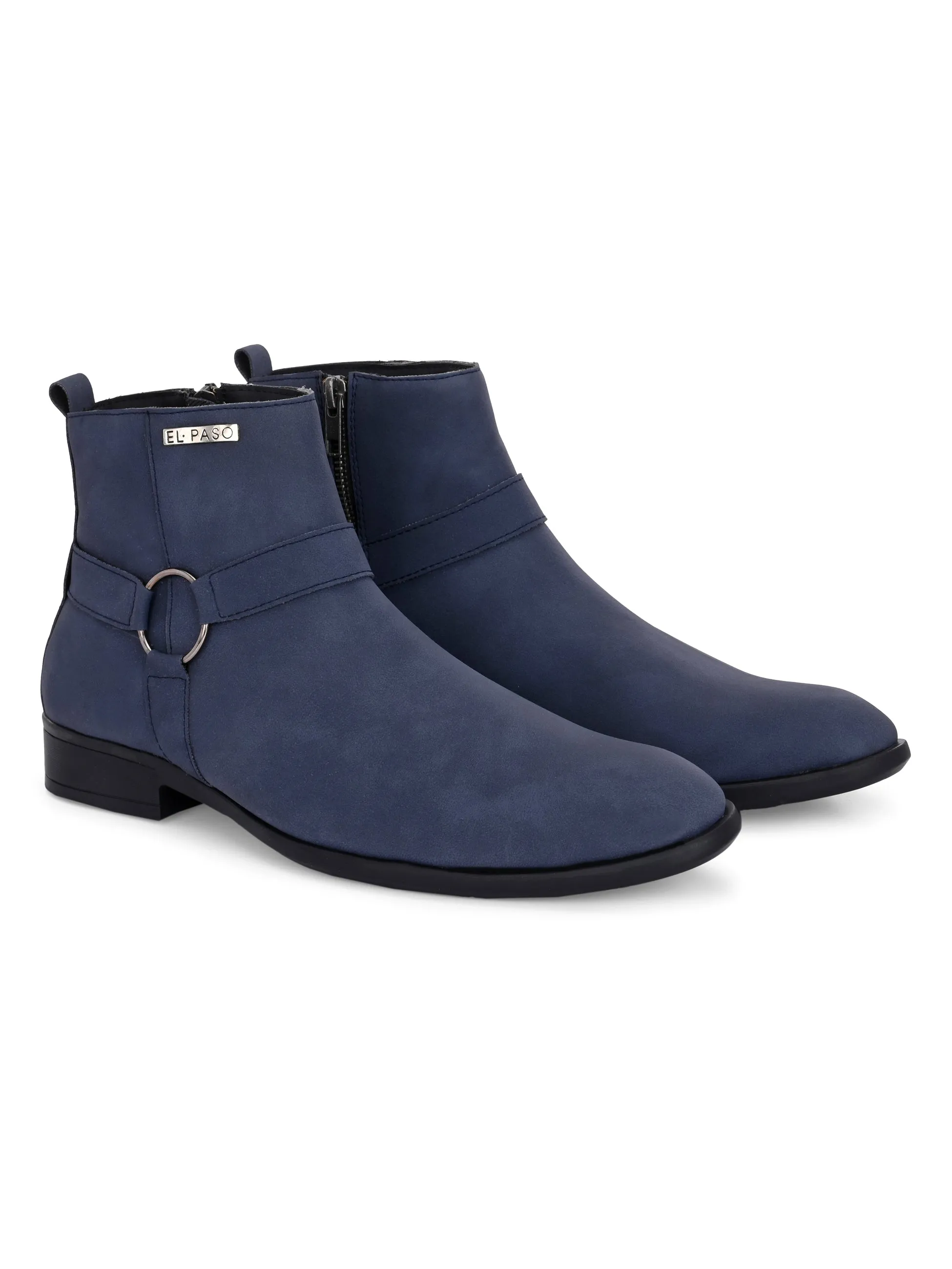 El Paso Men Faux Leather Casual Chelsea Boots
