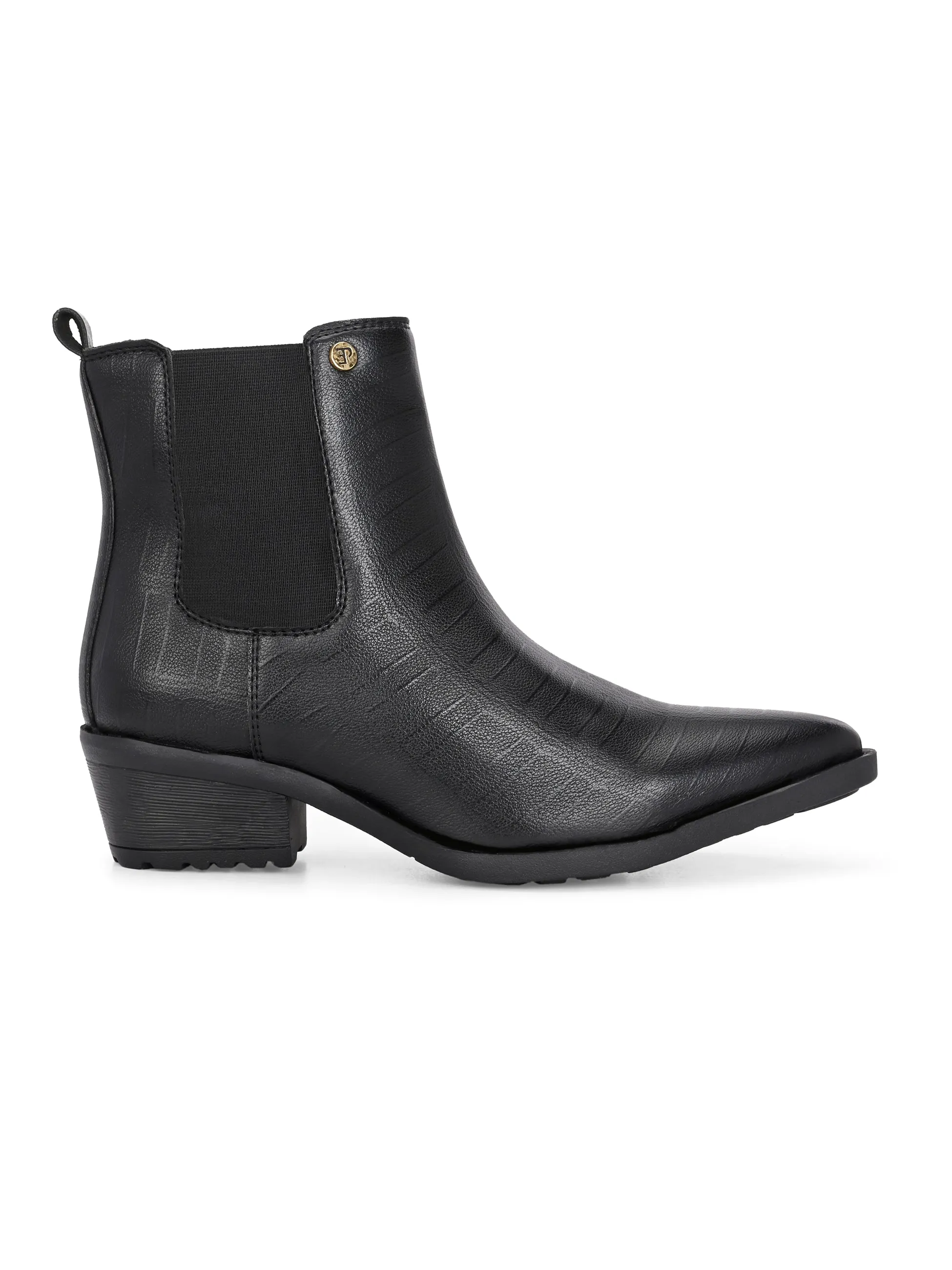 EL PASO Women Faux Leather Casual Slip On Boots