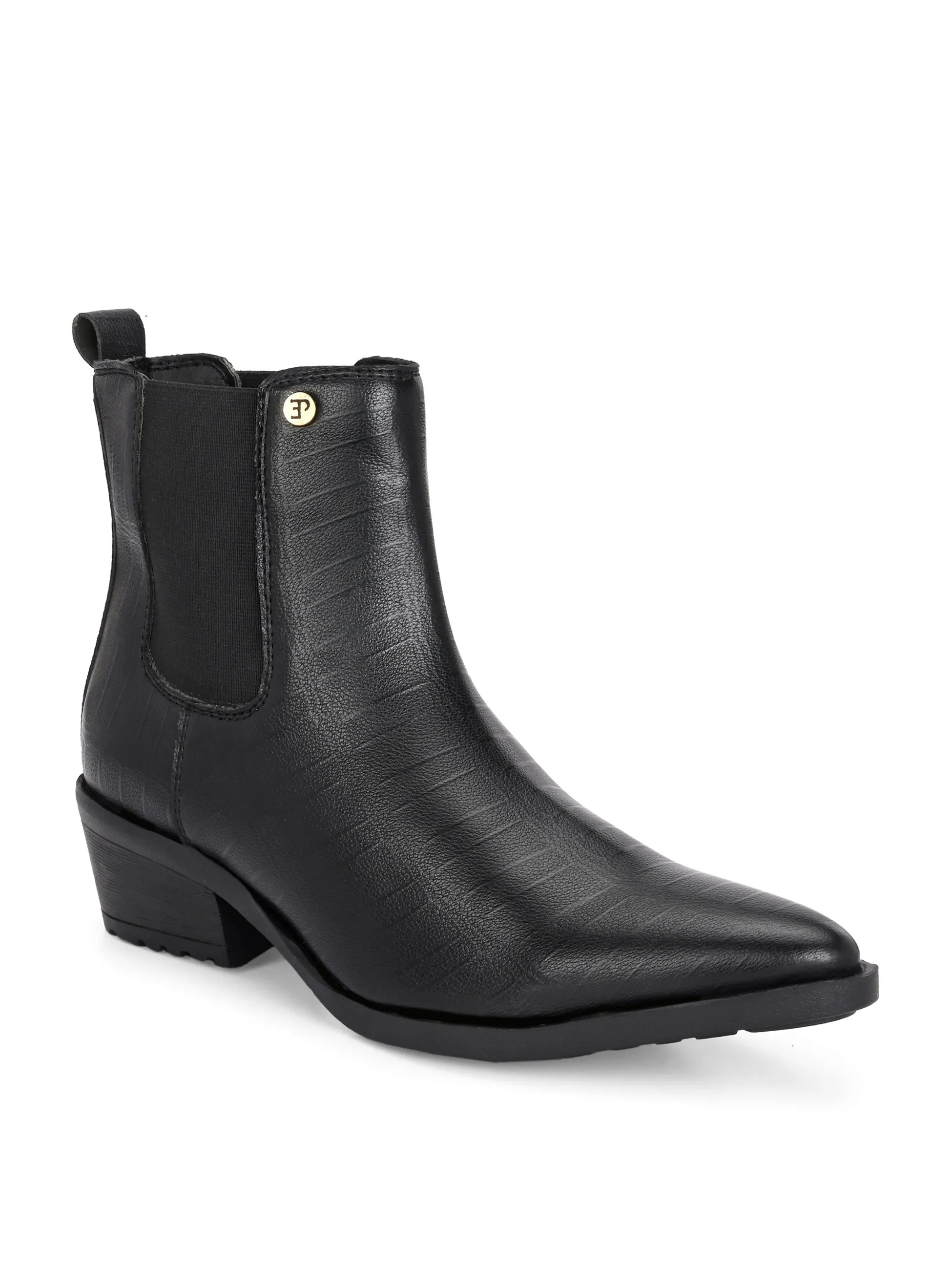EL PASO Women Faux Leather Casual Slip On Boots