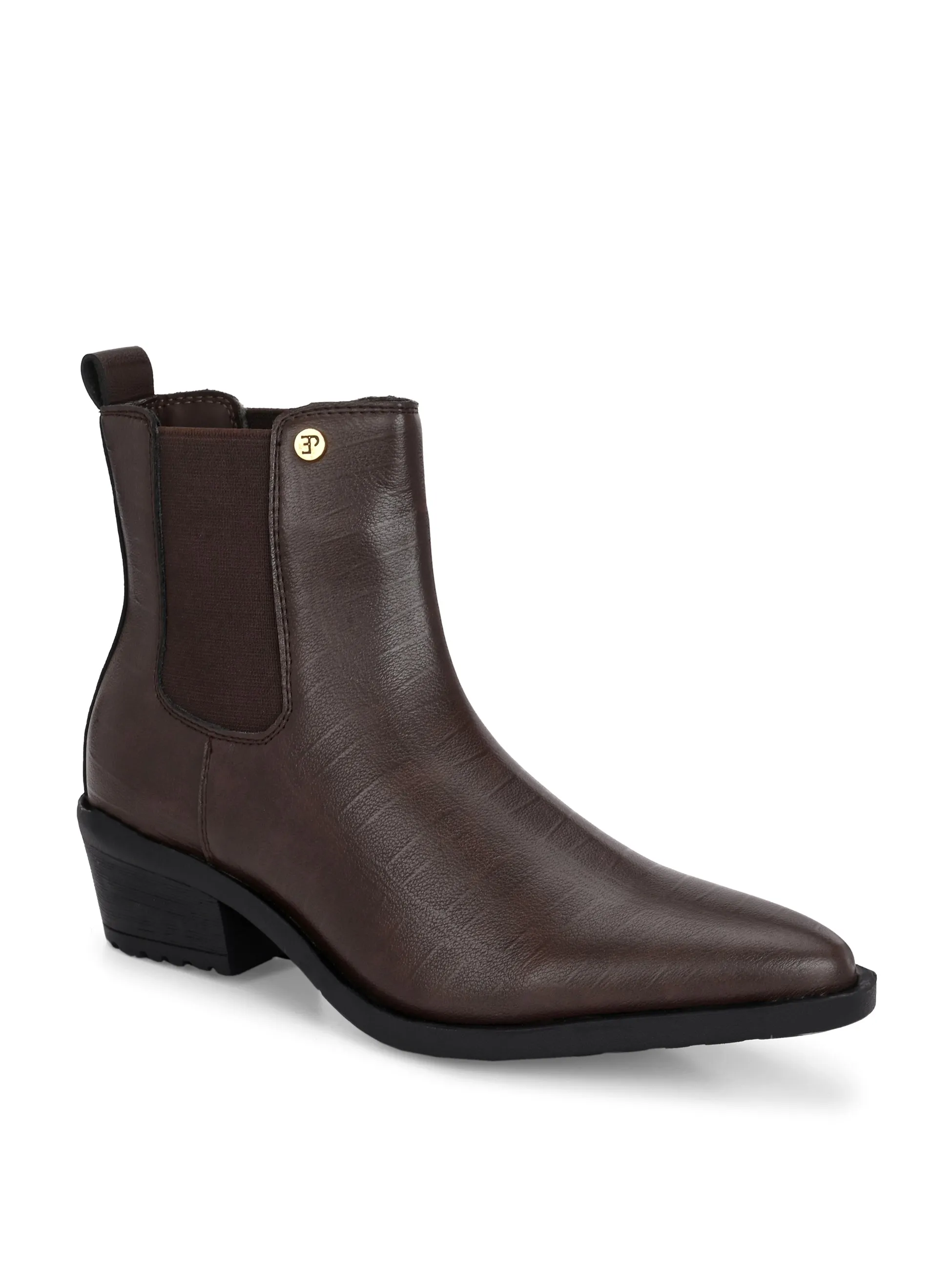 EL PASO Women Faux Leather Casual Slip On Boots