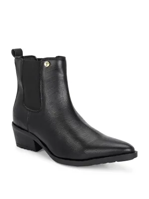 EL PASO Women Faux Leather Casual Slip On Boots