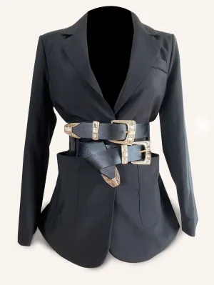 Elegant Double Buckle Belt
