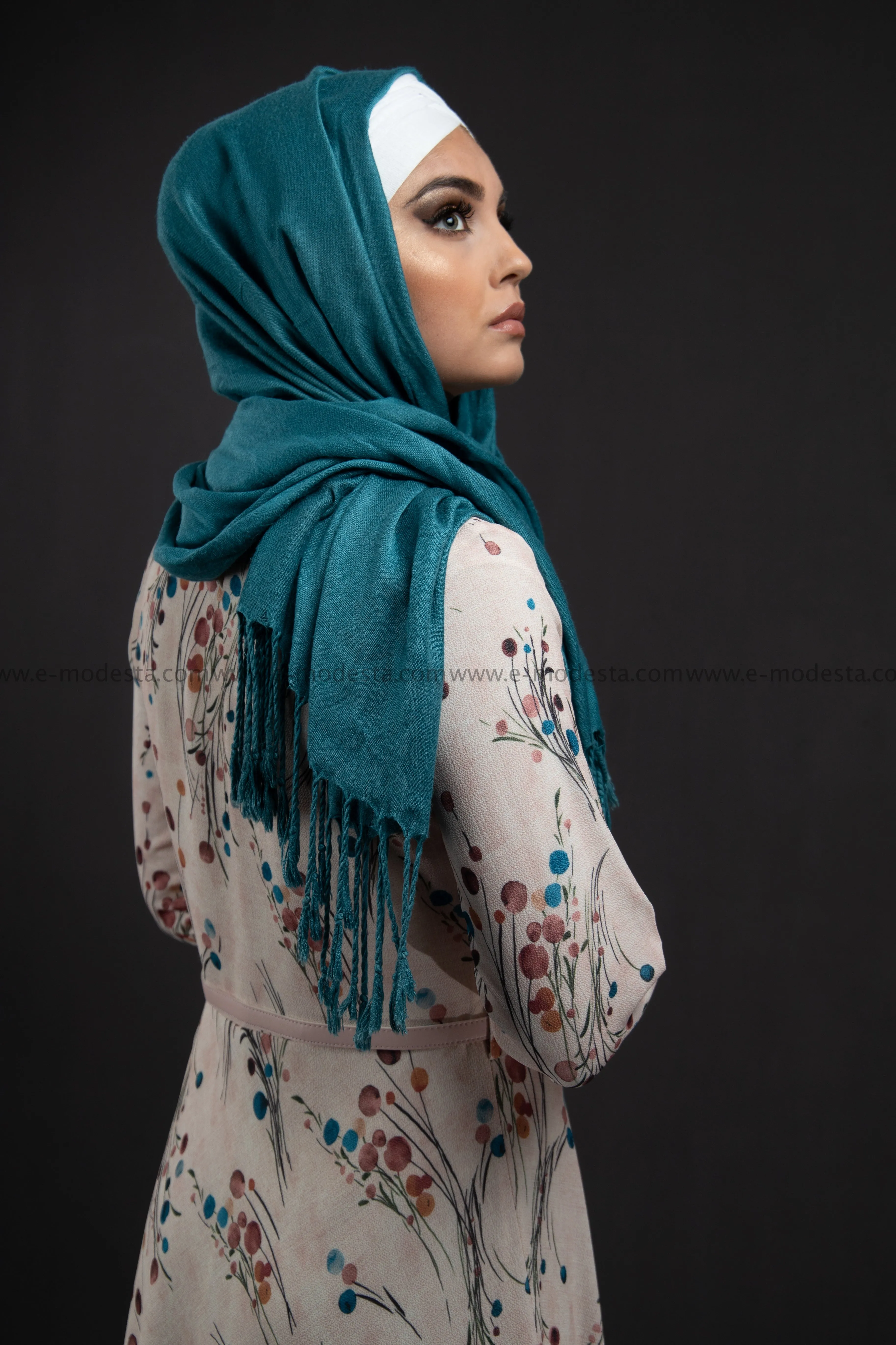 Elegant Maxi Summer Dress | Blue Dots Pattern | Fully Lined from Inside
