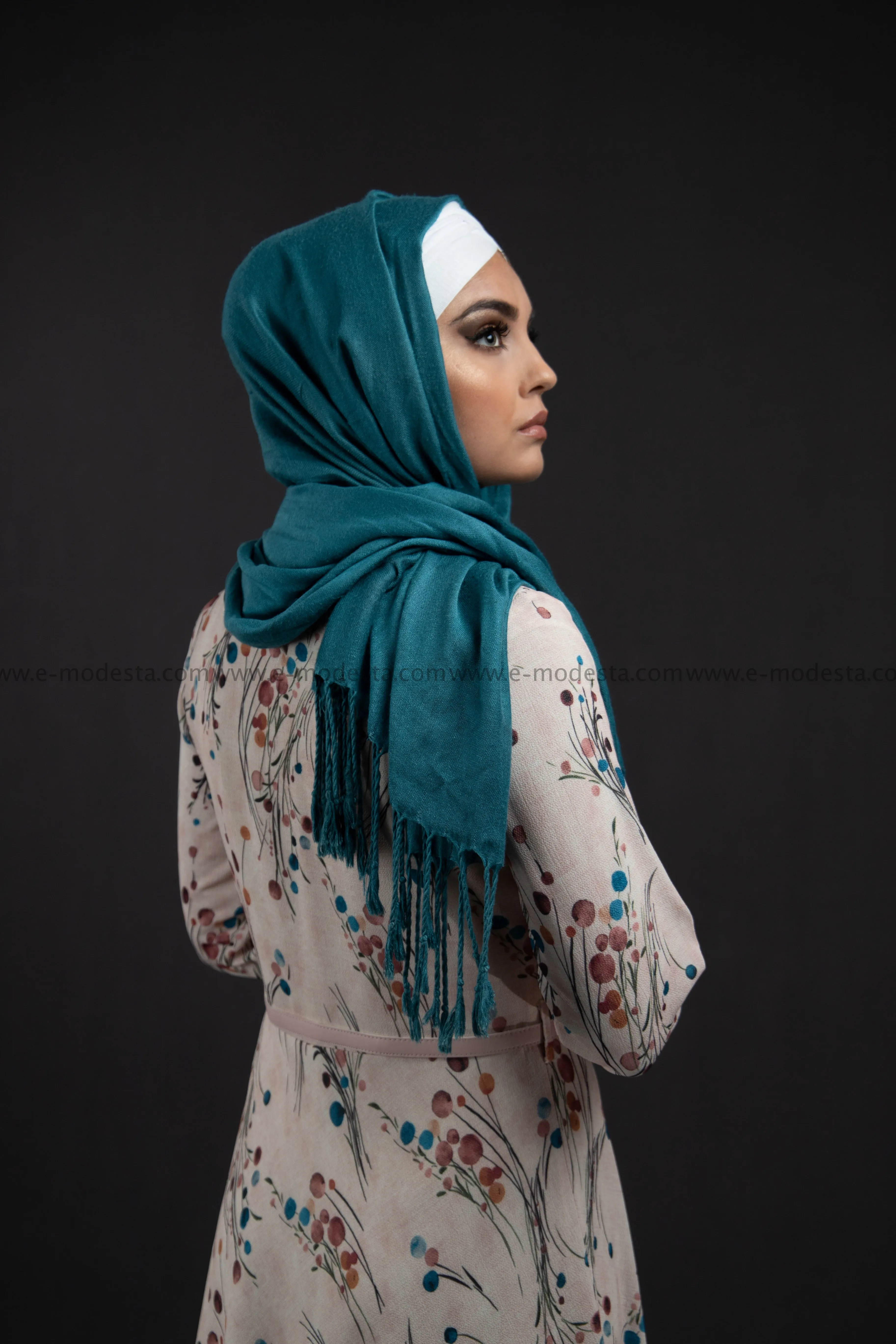 Elegant Maxi Summer Dress | Blue Dots Pattern | Fully Lined from Inside
